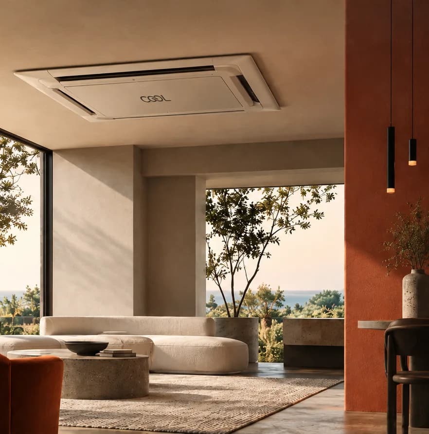 Modern Room with COOL Ceiling AC